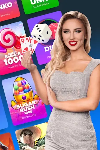 femme sur la bannière du casino Stake