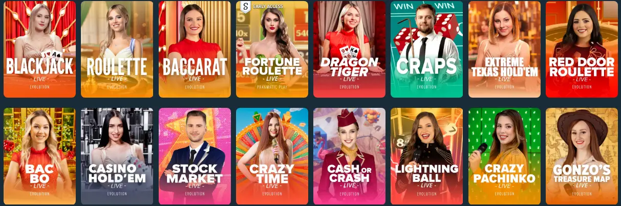 meilleurs jeux en direct sur Stake Casino